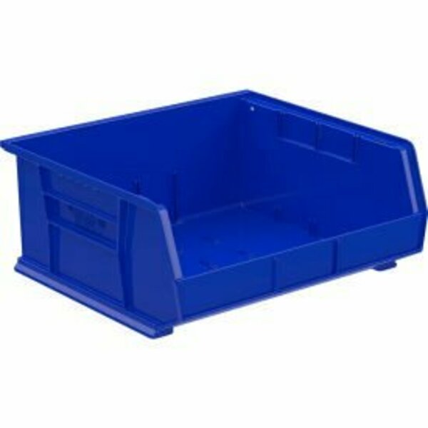 Akro-Mils Hang & Stack Storage Bin, Plastic, Blue, 6 PK 30250 BLUE